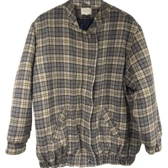 Sezane Plaid Bomber Richie jacket - Picture 3 of 3